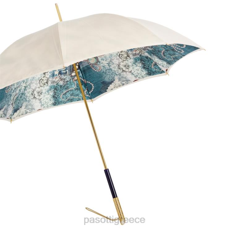 ομπρέλα | PASOTTI 189 5d566-1 u5 - vintage μαργαριταρένια ομπρέλα διπλό ύφασμα 2N6B8482 γυναίκες